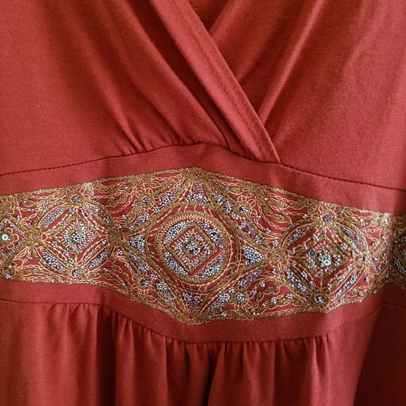 ❤️V-neck Beaded Dress🧡 - Picture 2 of 4